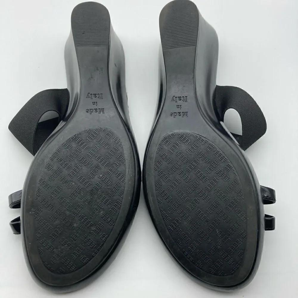 Italian Shoemakers Women’s Black Sandals Size 10 Made in Italy